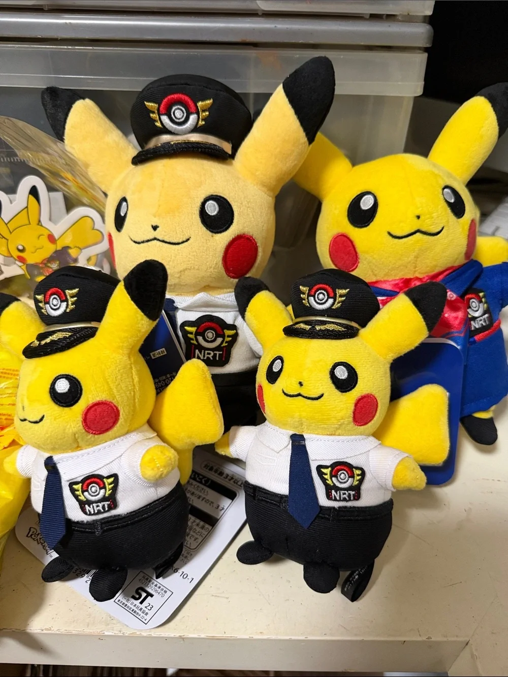 Pokémon Pikachu Plush Set with 140 Japan Pokemon B-sides stickers